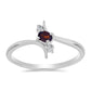 Anillo de Plata con Granate Barton y Topacio Blanco