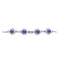 Pulsera de Plata con Tanzanita y Topacio Blanco