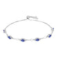 Pulsera de Plata con Tanzanita y Topacio Blanco