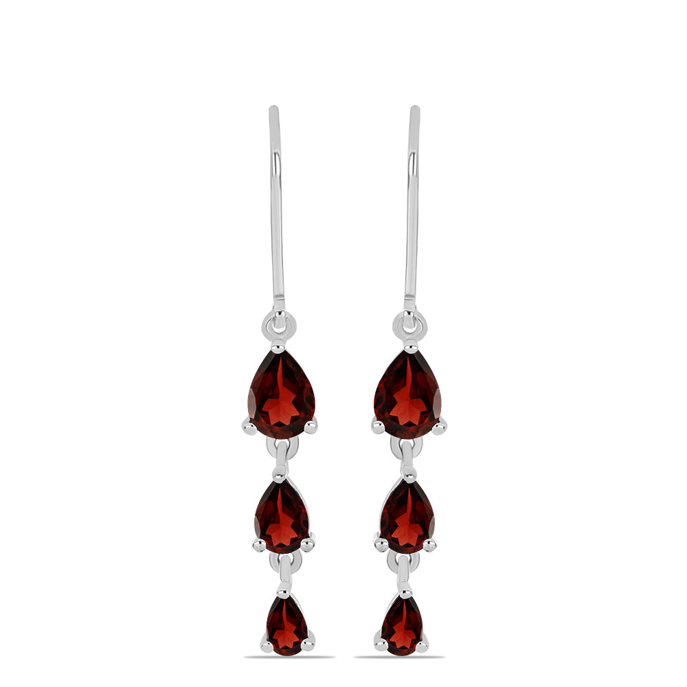 Pendientes de Plata con Granate Barton 1 