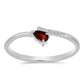 Anillo de Plata con Granate Barton y Topacio Blanco