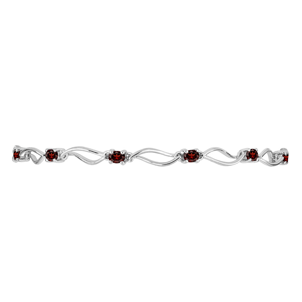 Pulsera de Plata con Granate Barton 2 