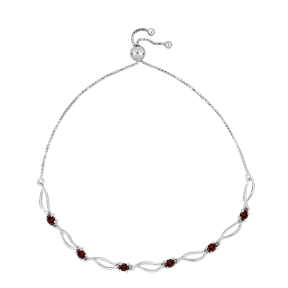 Pulsera de Plata con Granate Barton 1 