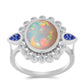 Anillo de Plata con Tanzanita y Ópalo Etíope de Lega Dembi