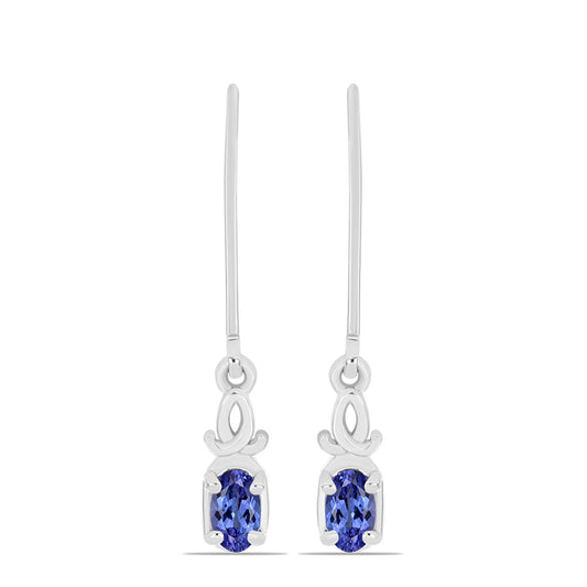 Pendientes de Plata con Tanzanita