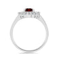 Anillo de Plata con Granate Barton y Topacio Blanco
