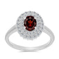 Anillo de Plata con Granate Barton y Topacio Blanco