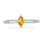 Anillo de Plata con Citrino de los Montes Urales y Topacio Blanco