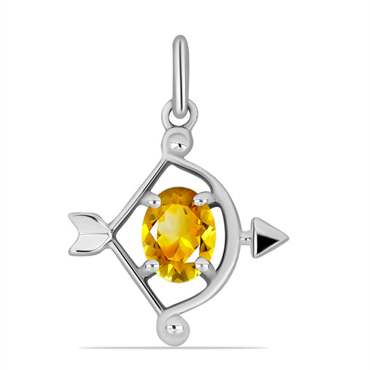 Colgante de Plata con Citrino de los Montes Urales