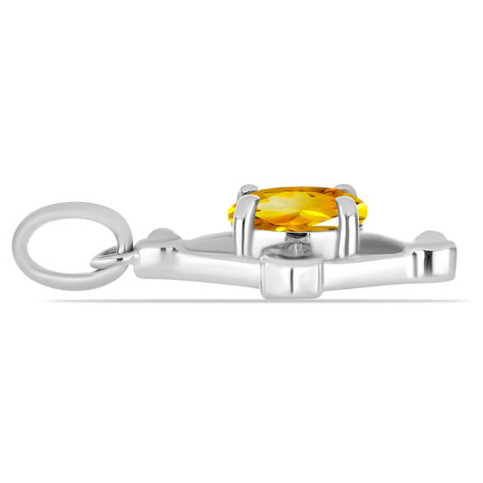 Colgante de Plata con Citrino de los Montes Urales