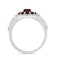 Anillo de Plata con Granate Barton y Topacio Blanco