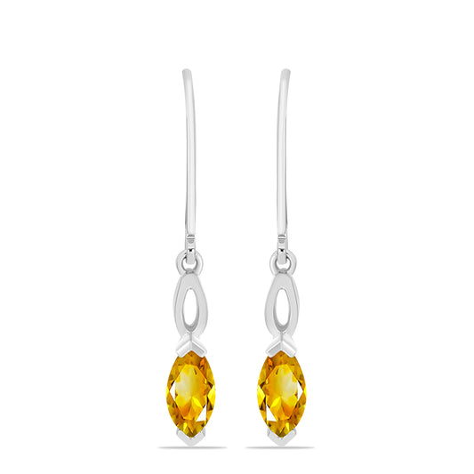 Pendientes de Plata con Citrino de los Montes Urales