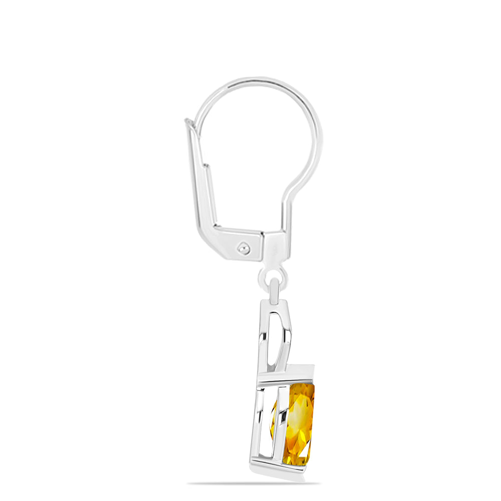Pendientes de Plata con Citrino de los Montes Urales 2 
