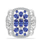 Anillo de Plata con Tanzanita y Topacio Blanco