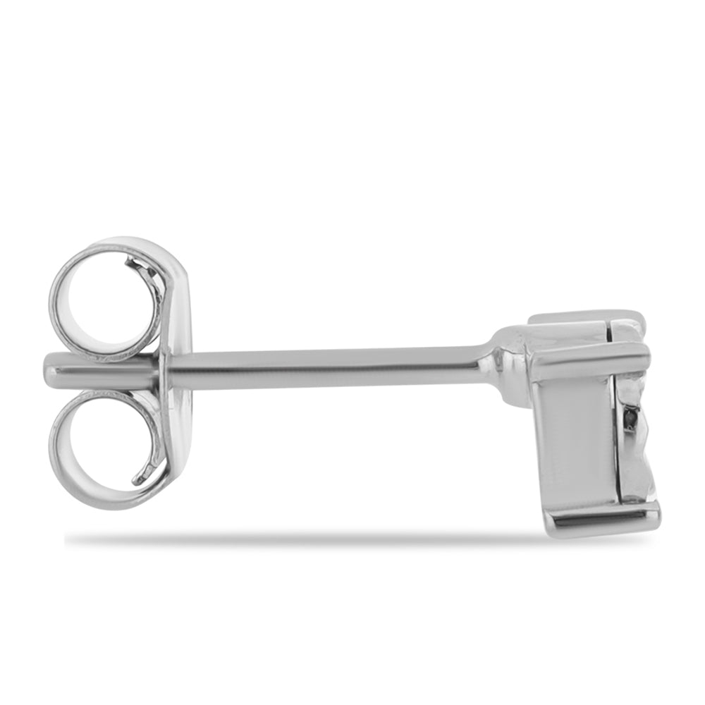 Pendientes de Plata con Diamante Azul 2 