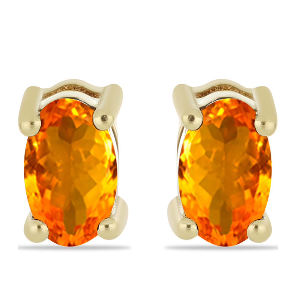 Conjunto de Plata Bañada en Oro con Granate Barton y Citrino de los Montes Urales ( Pendientes ) 2 