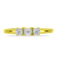 Anillo de Plata Bañada en Oro con Diamante blanco