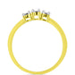 Anillo de Plata Bañada en Oro con Diamante blanco