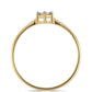 Anillo de Plata Bañada en Oro con Diamante blanco