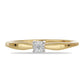 Anillo de Plata Bañada en Oro con Diamante blanco
