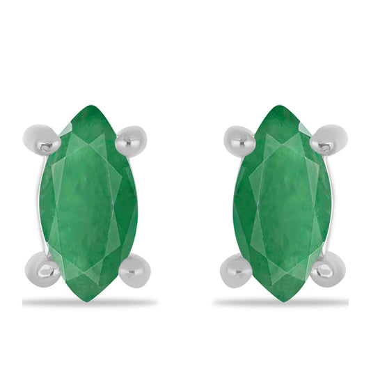 Pendientes de Plata con Esmeralda de Brasil