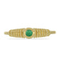 Anillo de Plata Bañada en Oro con Esmeralda de Brasil