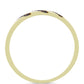 Anillo de Plata Bañada en Oro con Diamante Verde