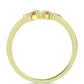Anillo de Plata Bañada en Oro con Majestuosa moisanita roja