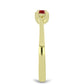 Anillo de Plata Bañada en Oro con Majestuosa moisanita roja