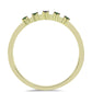 Anillo de Plata Bañada en Oro con Diamante Verde