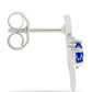 Pendientes de Plata con Zafiro Azul Australiano y Topacio Blanco