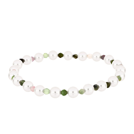 Pulsera Pepita con Chakra Turmalina y Perla de Agua Dulce