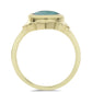 Anillo de Plata Bañada en Oro con Labradorita