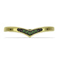 Anillo de Plata Bañada en Oro con Diamante Verde