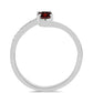Anillo de Plata con Granate Barton y Topacio Blanco