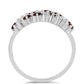 Anillo de Plata con Granate Barton y Topacio Blanco