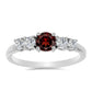 Anillo de Plata con Granate Barton y Topacio Blanco