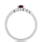 Anillo de Plata con Granate Barton y Topacio Blanco