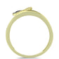Anillo de Plata Bañada en Oro con Diamante Verde y Diamante blanco