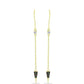 Pendientes de Plata Bañada en Oro con Diamante Verde y Diamante blanco