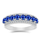 Anillo de Plata con Zafiro Azul Australiano y Topacio Blanco