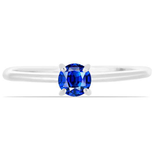 Anillo de Plata con Zafiro Azul Australiano