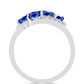 Anillo de Plata con Zafiro Azul Australiano y Topacio Blanco
