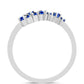 Anillo de Plata con Zafiro Azul Australiano y Topacio Blanco