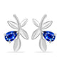 Pendientes de Plata con Zafiro Azul Australiano