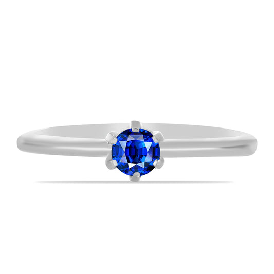 Anillo de Plata con Zafiro Azul Australiano