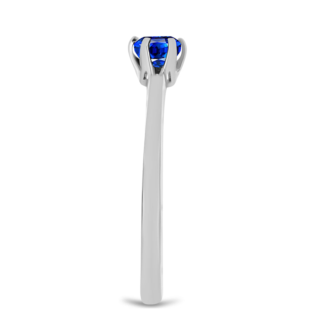 Anillo de Plata con Zafiro Azul Australiano 4 