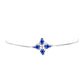 Pulsera de Plata con Zafiro Azul Australiano y Topacio Blanco