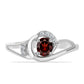 Anillo de Plata con Granate Barton y Topacio Blanco
