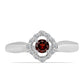 Anillo de Plata con Granate Barton y Topacio Blanco